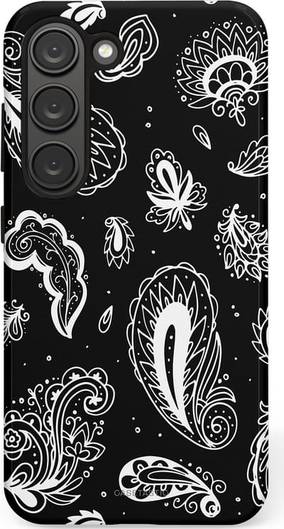 Casetastic Hoesje Geschikt voor Samsung S23 - Stijlvolle Beschermende Duo-layer Case - Paisley pracht