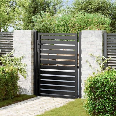 Tuinpoort - Buitenpoort - Omheining Tuin - Afsluitbaar Ontwerp - 100 x 120 cm - Zwart