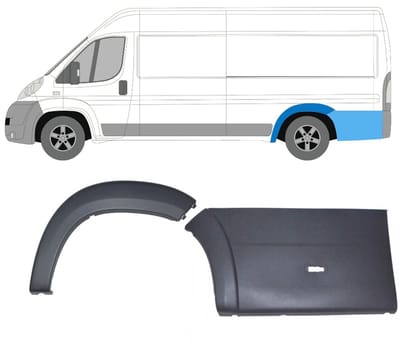 Set sierlijsten achter wielkast voor Fiat Ducato 2006-2018 / Links