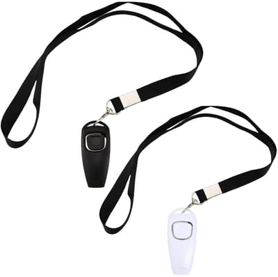 Dailygoods - 2 Stuks Hondenfluitje en Clicker voor Hondentraining