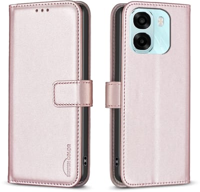 BINFEN Hoesje - Geschikt voor OPPO A6 5G / A6x 5G / A6x 4G Hoesje - BINFEN Color Book Case - Rose Gold