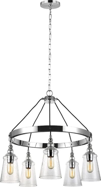 Feiss LED Kroonluchter | 5X E27 Max 60W | Dimbaar | Chrome