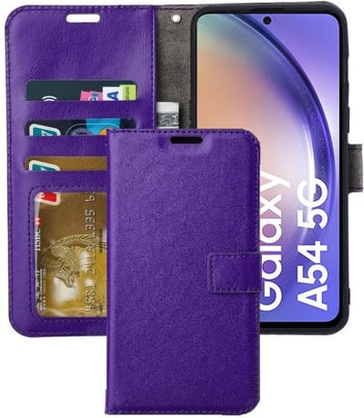 Portemonnee Book Case Hoesje Geschikt voor: Samsung Galaxy A54 - Paars