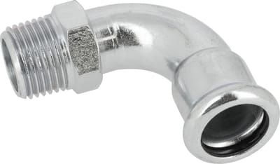 Bonfix Pressfitting staalverzinkt CV Bocht 90� R3/4 x �22 - buitendraad x press (m-profiel)