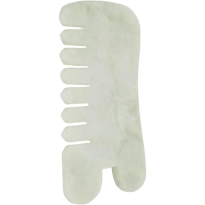 Peigne de Massage Grattage Méridiens Jadéite Ergonomique Soulagement Douleur Relaxation Tête Massage Gua Sha white