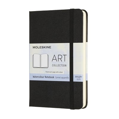 Moleskine Art Aquarel Notitieboek - Pocket - Hardcover - Zwart