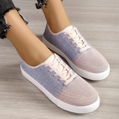 Zomer Nieuwe Ademende Sport- en Casual Schoenen Dames Trendy Mode Veelzijdig Mesh Dames Enkele Schoenen 42 white