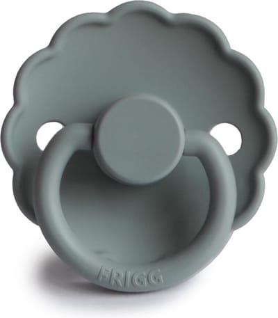 FRIGG Fopspeen Daisy maat 1 - 0-6 maanden - French Gray - Natuurrubber
