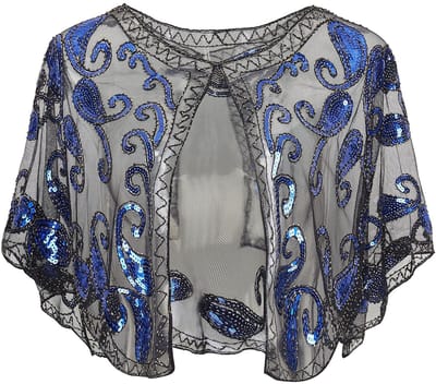 Dailygoody - ArtiDeco Damessjaal - Jaren 1920 - Vintage Chic - Pailletten - Omslagdoek - Modern Elegantie - Perfect voor Avondkleding