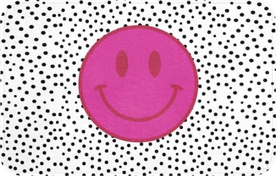 WC mat 80x50 cm - Antislip - Smiley - Roze - Stippen - Toiletmat - Vloermat - Douchemat - Toilet tapijt - Toiletmatten