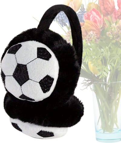 Livano Voetbal Oorverwarmers - Winter Earmuffs - Oorwarmers - Ear Warmers - Dames & Heren - Volwassenen - Zwart