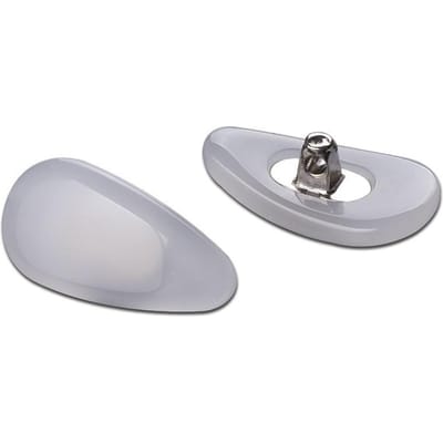 Plaquettes de nez de lunettes à la mode, Ensemble de plaquettes de nez de lunettes remplaçables, Accessoires de lunettes confortables, Coupe universelle, Couleurs multiples 1 Pair blanc