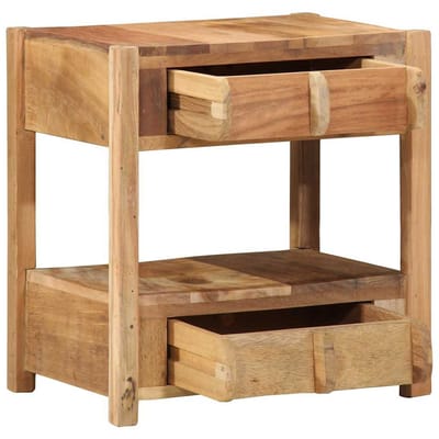 vidaXL - Bijzettafel - Bruin - 43 - x - 32 - x - 46 - cm - Massief - Gerecycleerd - Hout