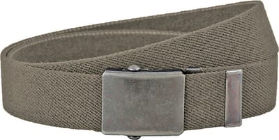 Landley Elastische XXL Canvas Riem Taupe - Lange Stretch Koppelriem - Dames en Heren - Zelf op maat maken - Totale lengte 175 cm - Tot taillemaat 160