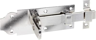 RVS Sluitgrendel Rechthoekig met Platte Hendel en Lus 140x52 mm