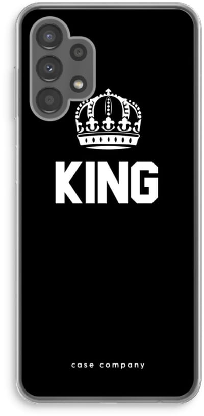 Case Company® - Hoesje geschikt voor Samsung Galaxy A13 4G hoesje - King zwart - Soft Cover Telefoonhoesje - Bescherming aan alle Kanten en Schermrand