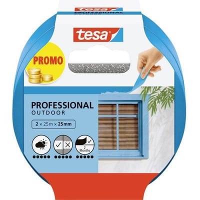 tesa Professional Outdoor 56214-00000-03 Schilderstape Blauw (l x b) 50 m x 25 mm 2 stuk(s)
