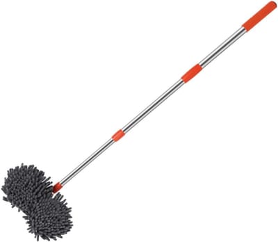 Autowasborstel - Reinigingsmop - Voertuigen Schoonmaken - Verstelbare Steel - 135 cm - Diverse Kleur