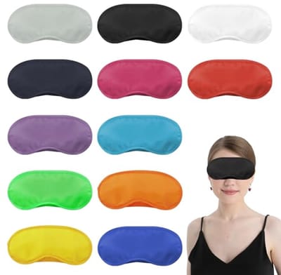 12-delige meerkleurige hoofdband voor slaap en reizen - Oogmasker en nachtmasker set