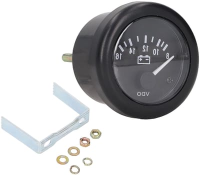 Voltmeter Dieselmotoren - Spanningsmeter Indicator - Motor Bewaken - Waterdicht ABS Ontwerp - 2 Inch Display - Zwart