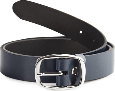 Ladeheid Dames Kledingriem - Riem - Broekriem - Verstelbaar - Leer - MS-EL-D41 - Marineblauw-2 - 85 cm