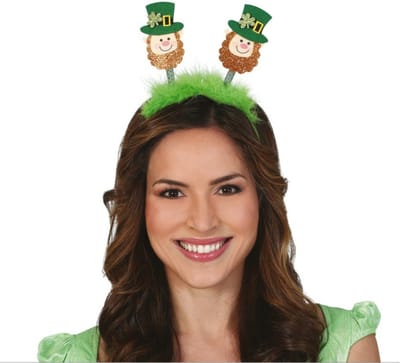 Fiestas St. Patricks day verkleed diadeem/haarband - groen - Ierland thema feest accessoires