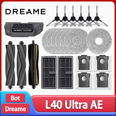 Dreame L40 Ultra AE / L40 Ultra CE Robotstofzuiger Accessoires Hoofdzijborstel Mop Doek Hepa Filter Stofzak Reserveonderdelen