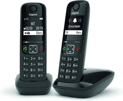 Draadloze DECT Telefoon Set met Groot Verlicht Display en Zwarte Lijst