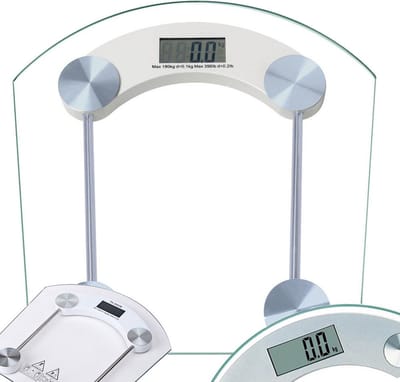 Badkamer Weegschaal - Glazen Personenweegschaal - Digitaal - Max 180 kg - Transparant