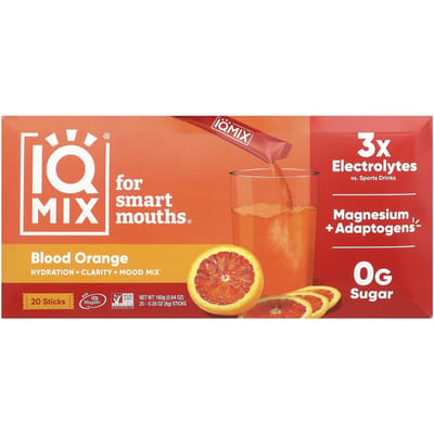 IQBAR, IQMIX®, Hydratatie + Zuivering + Stemmingsmix, Bloedsinaasappel, 20 Sticks, 8g (0,28 oz) Elk