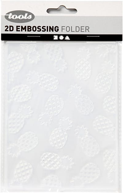 Embossing Folder , ananas, afm 11x14 cm, dikte 2 mm, 1 stuk