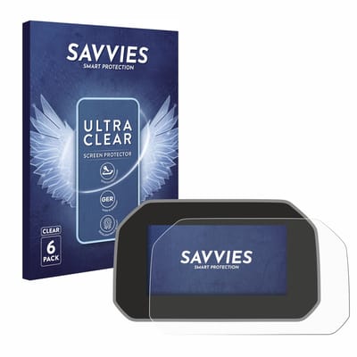 Savvies - Screenprotector voor BMW R 1250 GS Adventure Connectivity TFT 6.5" - Folie Beschermfolie transparant 6 Stuks