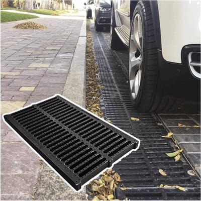 Afwateringsgoot - Afvoergoot Systeem - Buiten Afvoeren - Efficiënte Verstopping Preventie - 50cm x 25cm - Grijs