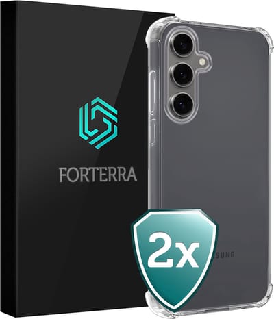 Hoesje 2 Stuks - Geschikt voor Samsung Galaxy S24 FE - Sterk & Shockproof - Back Cover - Siliconen Case - Telefoon Hoes Shock Proof - Transparant