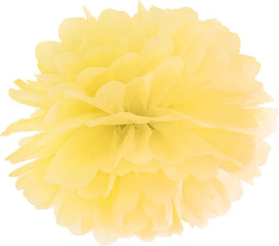 PARTYDECO - Gele Pompon vloeipapier