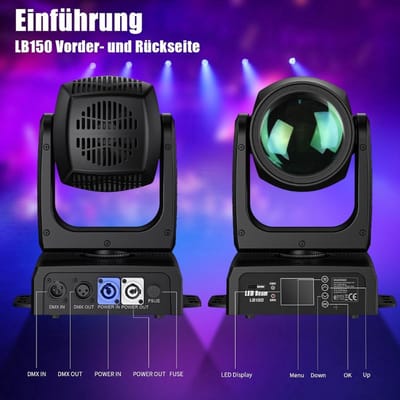 Thuys – Mini Led Podiumlicht – 150 W RGBW Roto Prisma Beamlamp – Geluid Geactiveerd & DMX 512 Control Koplamp