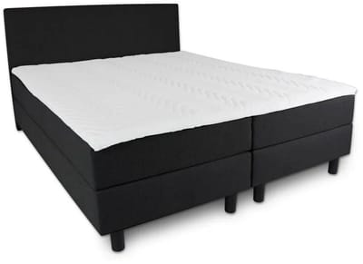 Boxspring Essential - 120x200 Compleet - Zwart Glad - BG Homestyling