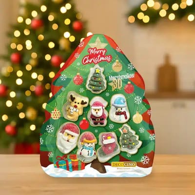 Decocino 3D Edible Marshmallow Christmas Decorations