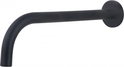 Wiesbaden Slim 18mm uitloop rond 25cm 1/2" mat zwart