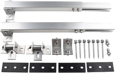Zonnepaneel Steun - Paneelhouder Bevestiging - Dak Installatie - Verstelbare Hoek - 36-68 cm - Zilver