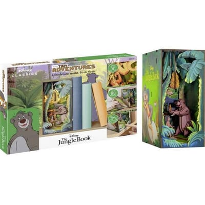 Revell Modelbouwpakket - 00535 Tiny Adventures - Disney -The Jungle Book- - Boekhoekje met LED Verlichting - 18x11x23cm Houten - Revell - Modelbouw