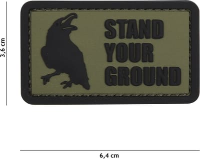 101 Inc Embleem 3D Pvc Stand Your Ground Groen  12049