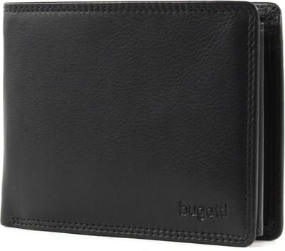 bugatti Portemonnee Simbiosi Coin Wallet with Zip Compartment 9CC Black Zwart
