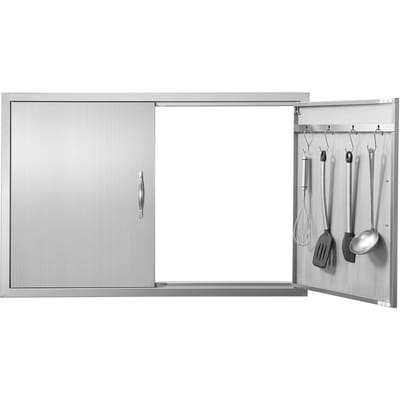 Porte d'accès d'île BBQ 990x660 mm Porte de cuisine d'extérieur Acier inoxydable