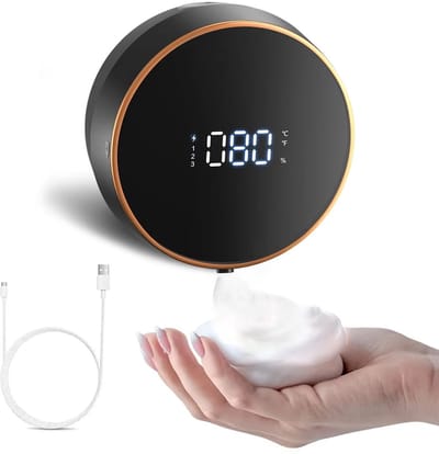 2-pack Automatische Zeepdispenser - 300ml - Zeeppompje - USB-oplaadbaar met - Automatische Foam Dispenser - Foam Technologie - Infrarood Sensor - Schuimzeep dispenser - Geschikt Voor Badkamer, Keuken, Kantoor - Zwart