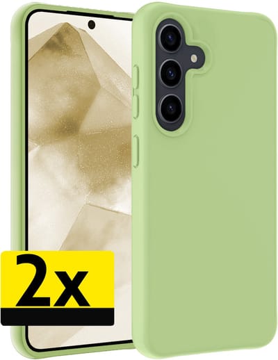 Hoesje - 2 Stuks - Geschikt voor Samsung Galaxy A56 - Sterk & Shockproof - Case Siliconen - Back Cover - Telefoon Hoes - Telefoonhoesjes - Groen