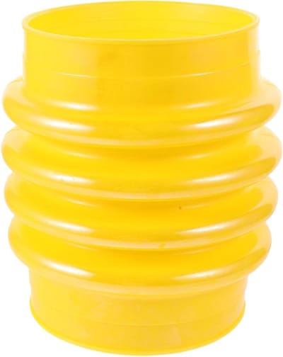 Stofhoes Trilplaat - Beschermhoes Rubber - Bouwplaats Gebruik - Voorkomt Stofinfiltratie - 23 x 21.5 x 21.5 cm - Geel