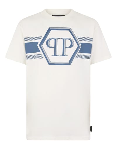 Round Neck T-Shirt Hexagon Line