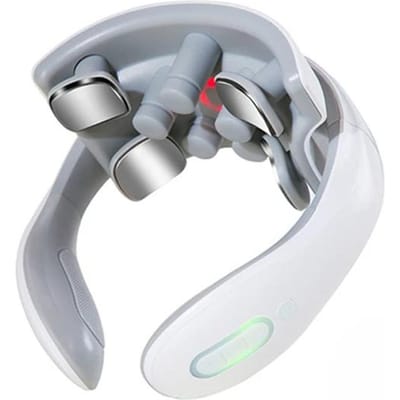 Slimme nekmassager Lage frequentie puls Cervicale elektrische stimulators Ontspanning Fysiotherapie Heet kompres Trillingsmassage 4 heads