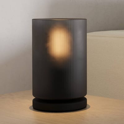 EGLO Tafellamp Colomera, hoogte 19,5 cm, zwart/grijs, glas